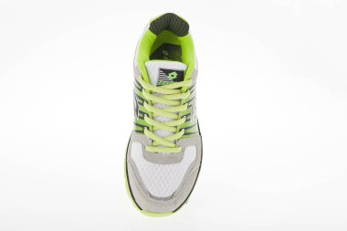 Medellin, Kolombiya-Abril 08, 2019: Lotto spor ayakkabıları beyaz arka planda