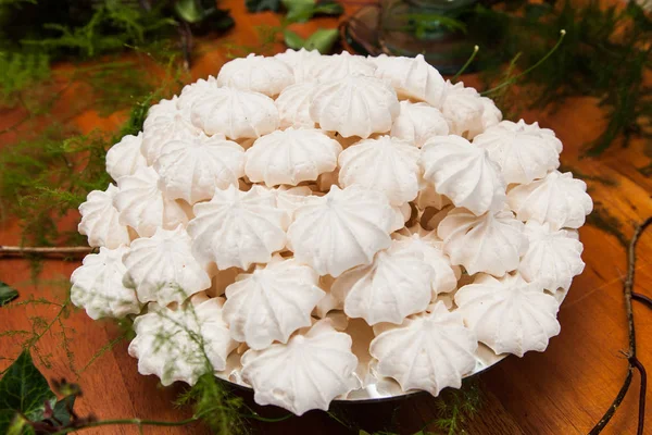 Gros Plan Biscuits Meringues — Photo