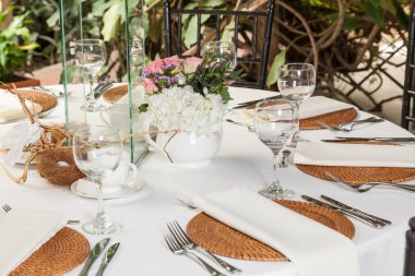 Centerpieces, parti resepsiyon uã§aÄ Ä± iÃ§in dekore ediÅ i