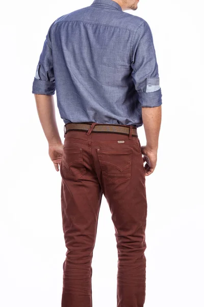 Moda Moda Hombre Hombre Casual Vestido Camisa Manga Larga Pantalones — Foto de Stock