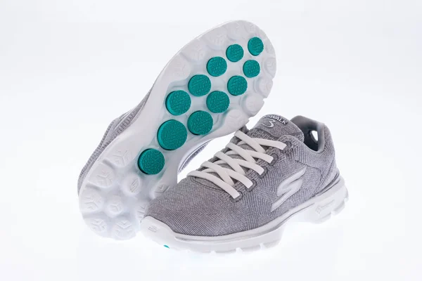 Medellin Colombia June 2019 Skechers Sports Shoes Photo Neutral Background — Stock Photo, Image