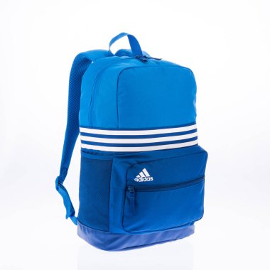 Medellin, Kolombiya - Julio 04, 2019: Adidas sırt çantası, tarafsız arka plan üzerine fotoğraf