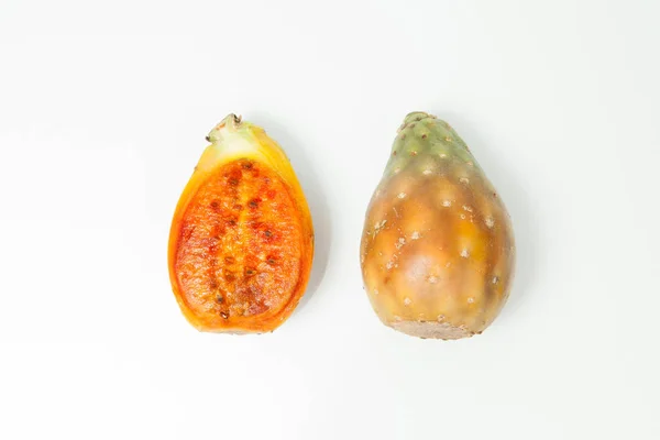 Frutos Nopal Opuntia Ficus Indica Foto Sobre Fondo Neutro —  Fotos de Stock