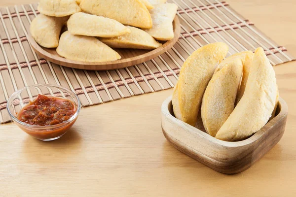 Colombian Empanada Frozen Raw Product Ready Frying — Stock Photo, Image