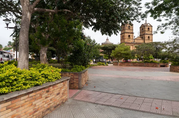 Zapatoca Santander Colombia October 2019 Central Town Park — 스톡 사진