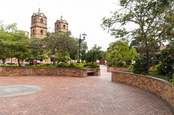 Zapatoca Santander Kolumbie Října 2019 Central Town Park — Stock fotografie