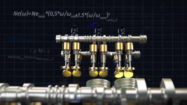 Diesel engine valves torque technology — Stock Video