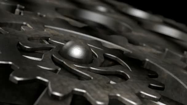 Gears, mechanism, abstract technology industrial — Stock Video