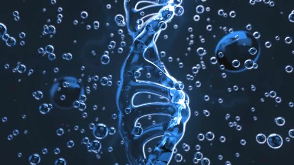 DNA moleculen scheiding middellange achtergrond — Stockvideo