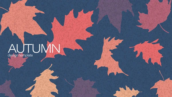 Düşen yapraklar sonbahar vektör dokusu arka planı. Mevsimlik tasarım kartpostal, kapak veya poster