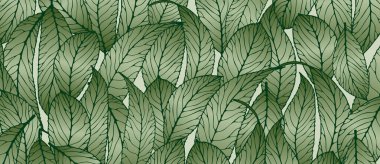 Kartlar, posterler, arkaplanlar veya duvar kağıtları için yeşil bitki örtüsü vektör tasarımı.