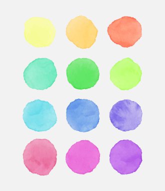 Renkli suluboya ya da lekeler. Vektör illüstrasyonu