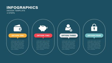 Simgeli ticari bilgi şablonu 4 adım veya işlem