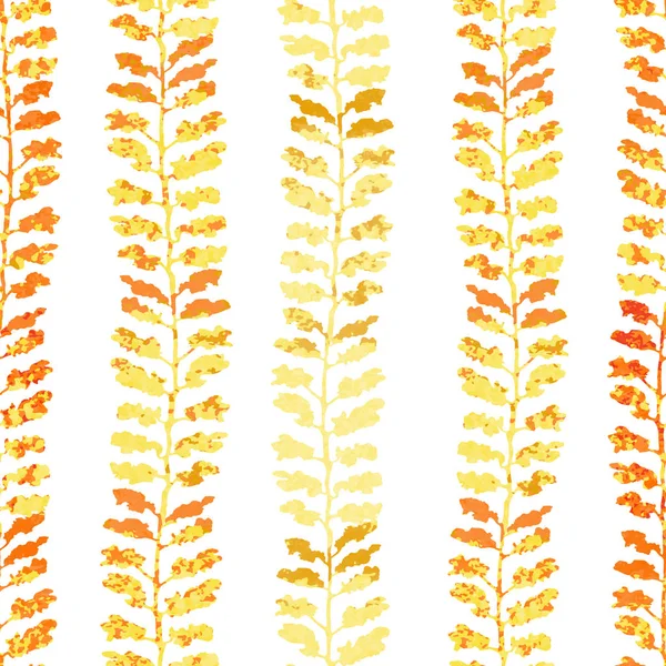 허브, 단풍, 식물과 원활한 패턴 — 스톡 벡터