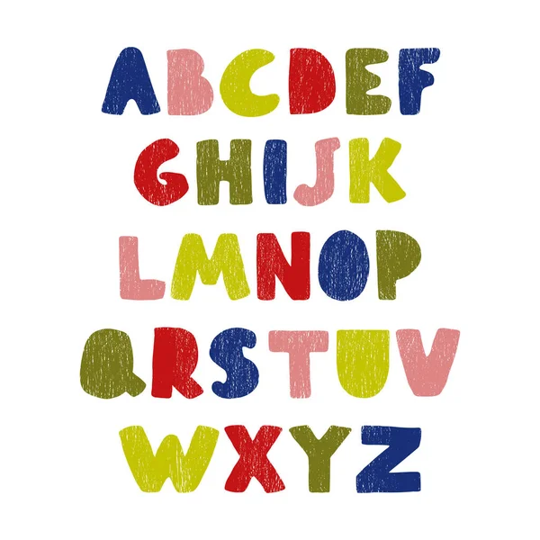 Alfabeto colorido positivo para niños — Archivo Imágenes Vectoriales