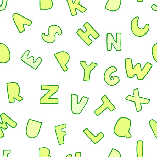 Nahtloser Hintergrund mit bunten Buchstaben — Stockvektor