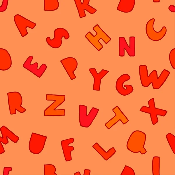 Fondo sin costuras con letras coloridas — Vector de stock