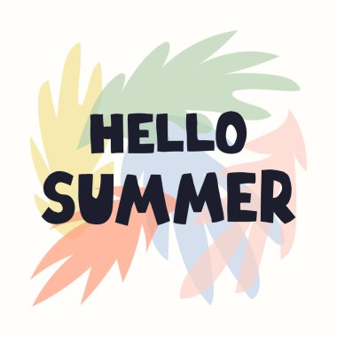 Merhaba Summer - harflerle çizilmiş eğlenceli el yazısı