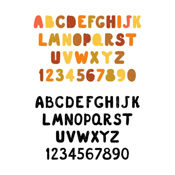 Alphabet coloré positif pour les enfants — Image vectorielle
