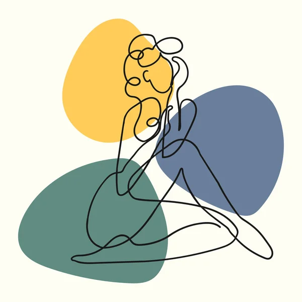 Illustration schématique du corps de la femme en forme de blob — Image vectorielle