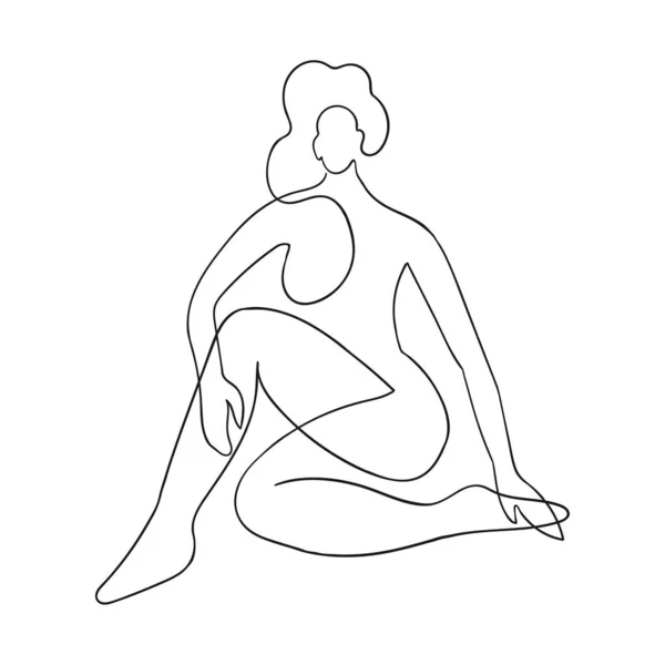 Desenho ilustrativo do corpo da mulher — Vetor de Stock