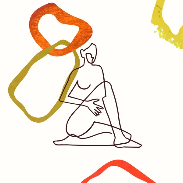 Illustration schématique du corps de la femme en forme de blob — Image vectorielle