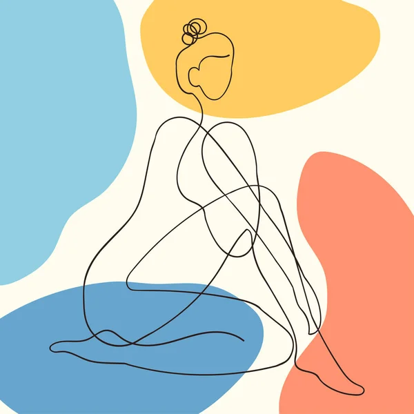 Illustration schématique du corps de la femme en forme de blob — Image vectorielle