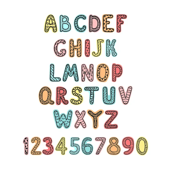 儿童的阳性彩色字母表 — 图库矢量图片