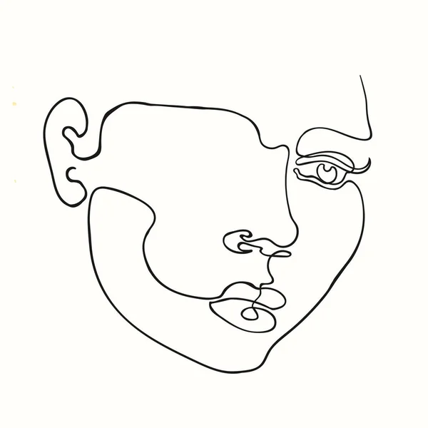 포트 파이트 여성의 윤곽을 그린 삽화 — 스톡 벡터