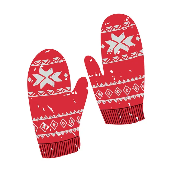 Барвисті ілюстрації потворних різдвяних рукавиць — стоковий вектор