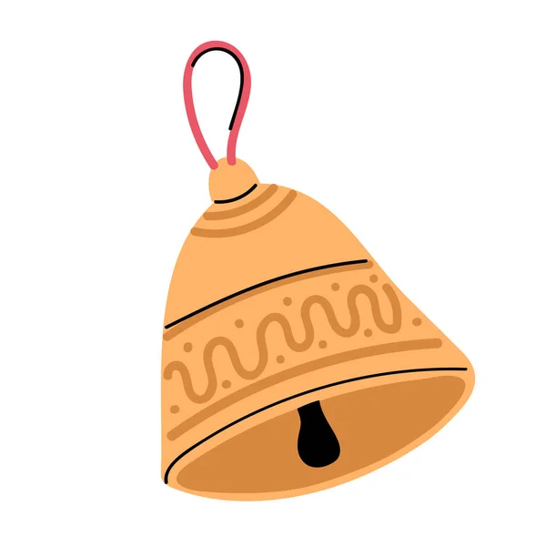 Colorida ilustración de la campana de Navidad — Vector de stock