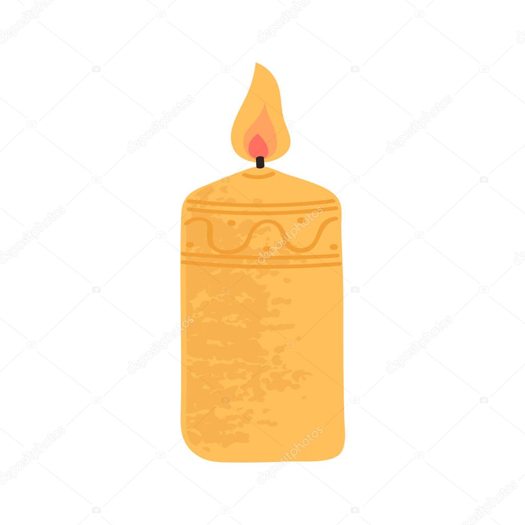 Colorful illustration of Christmas candle