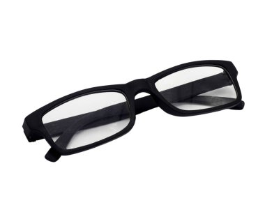 Beyaz bir arka planda siyah göz. Kırpma yolu var.