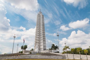 Kuzey Amerika, Latin Amerika, Caribbean, Küba, Havana. Plaza de la Revoluciön, hükümet ofis ortasına. Jose Marti Anıtı.