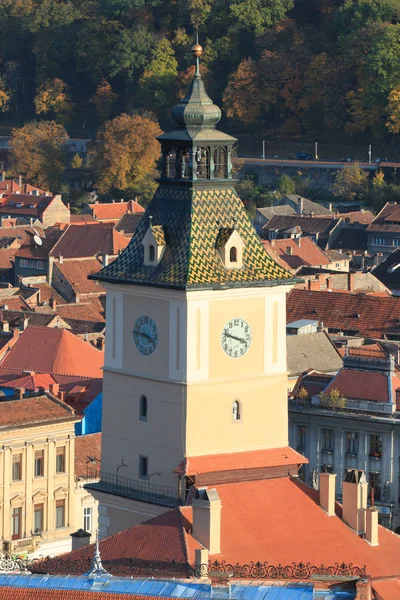 Europa Romania Brasov Piata Sfatului Turnul Ceas Muzeul Istorie Brasov — Fotografie, imagine de stoc