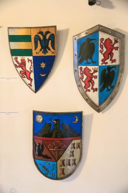 Romanya, Transilvanya - 28 Ekim 2015: Inside Bran Şatosu ikamet Kraliçe Marie 