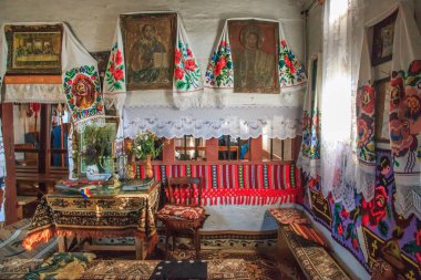 Avrupa, Romanya, Maramures County, Rogoz, ahşap kilise Rogoz, 1663 reklam inşa. Sığınak içinde. UNESCO