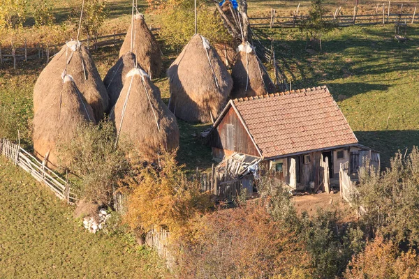 Starou Farmu Piatra Craiului Národního Parku Karpatech Rumunsko — Stock fotografie