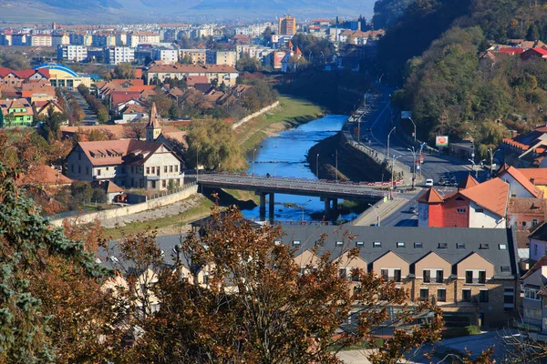 Europa Rumänien Mures County Sighisoara Territoriell Utsikt Över Tarnava Floden — Stockfoto