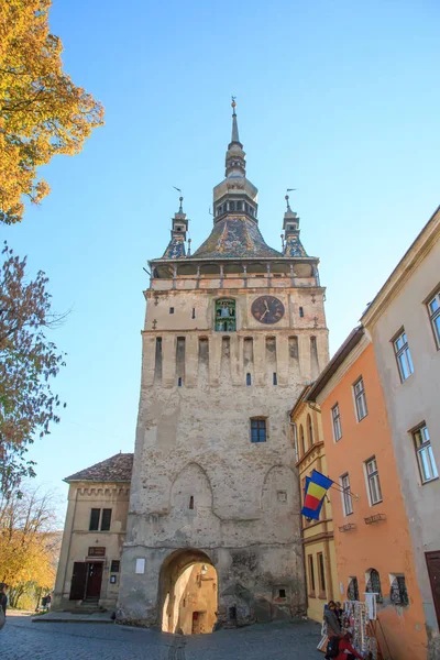 Avrupa, Romanya, Mures County, Sighisoara, saat kulesi, kentin sembolü.