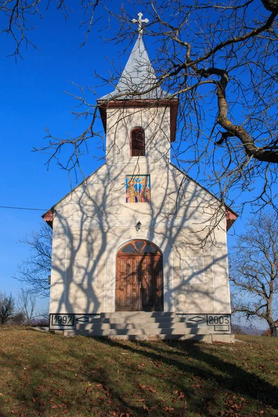 Румыния Марамурес Каунти Добрику Лапусулуй Деревенская Церковь — стоковое фото