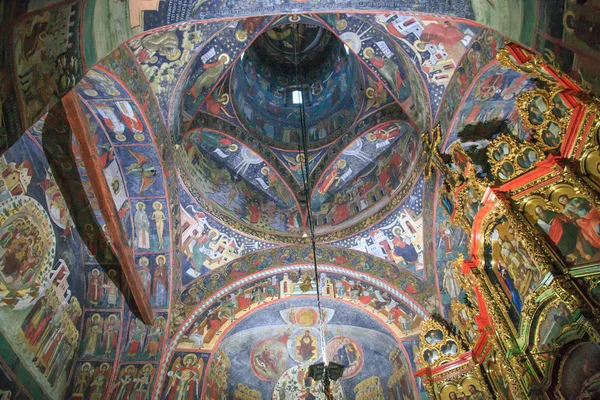 Avrupa, Romanya, Bucovina, Bucovina manastırları, Sucevita 16 yüzyıl, manastır boyalı. Dini freskleri. İçinde.