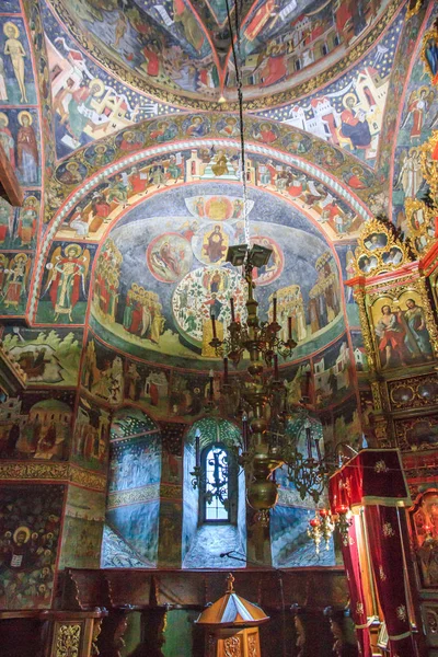 ヨーロッパ ルーマニア 片手に修道院 スチェヴィツァ 修道院に描かれています 宗教的なフレスコ画 — ストック写真