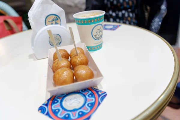 État Qatar Doha Dessert Traditionnel Moyen Orient Gulab Jamun Donuts — Photo