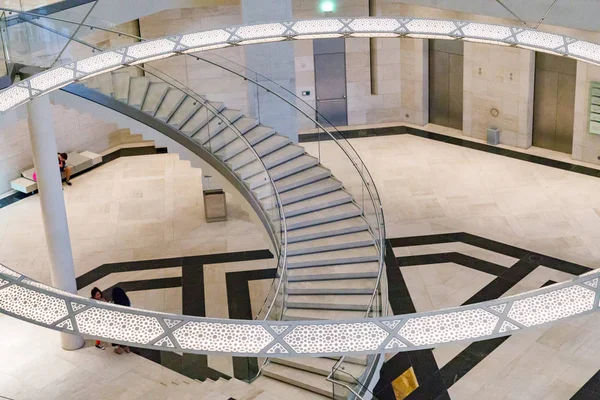 Estado Qatar Doha Museo Arte Islámico Construido 2008 Interior Escalera —  Fotos de Stock