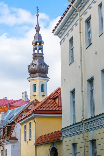 Europe, Eastern Europe, Baltic States, Estonia, Tallinn. Church tower in Old town.