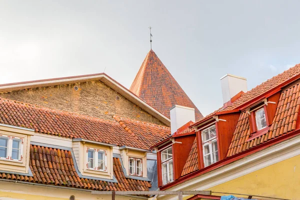 Europe, Eastern Europe, Baltic States, Estonia, Tallinn. Old town, roof line.