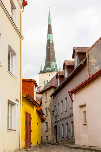 Europa Europa Oriental Estados Bálticos Estónia Tallinn Torre Igreja Olaf — Fotografia de Stock