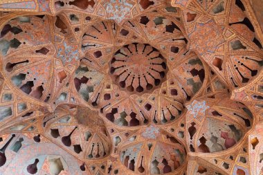 Iran İslam Cumhuriyeti. Isfahan. Ali Qapu grand palace, Nakş ı Cihan Meydanı Batı tarafında yer. UNESCO Dünya Mirası. 6 kat Music Hall.