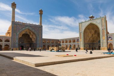 Iran İslam Cumhuriyeti. Isfahan (Esfahan). Grand, cemaat cami Jameh camiidir. UNESCO Dünya Miras Listesi.